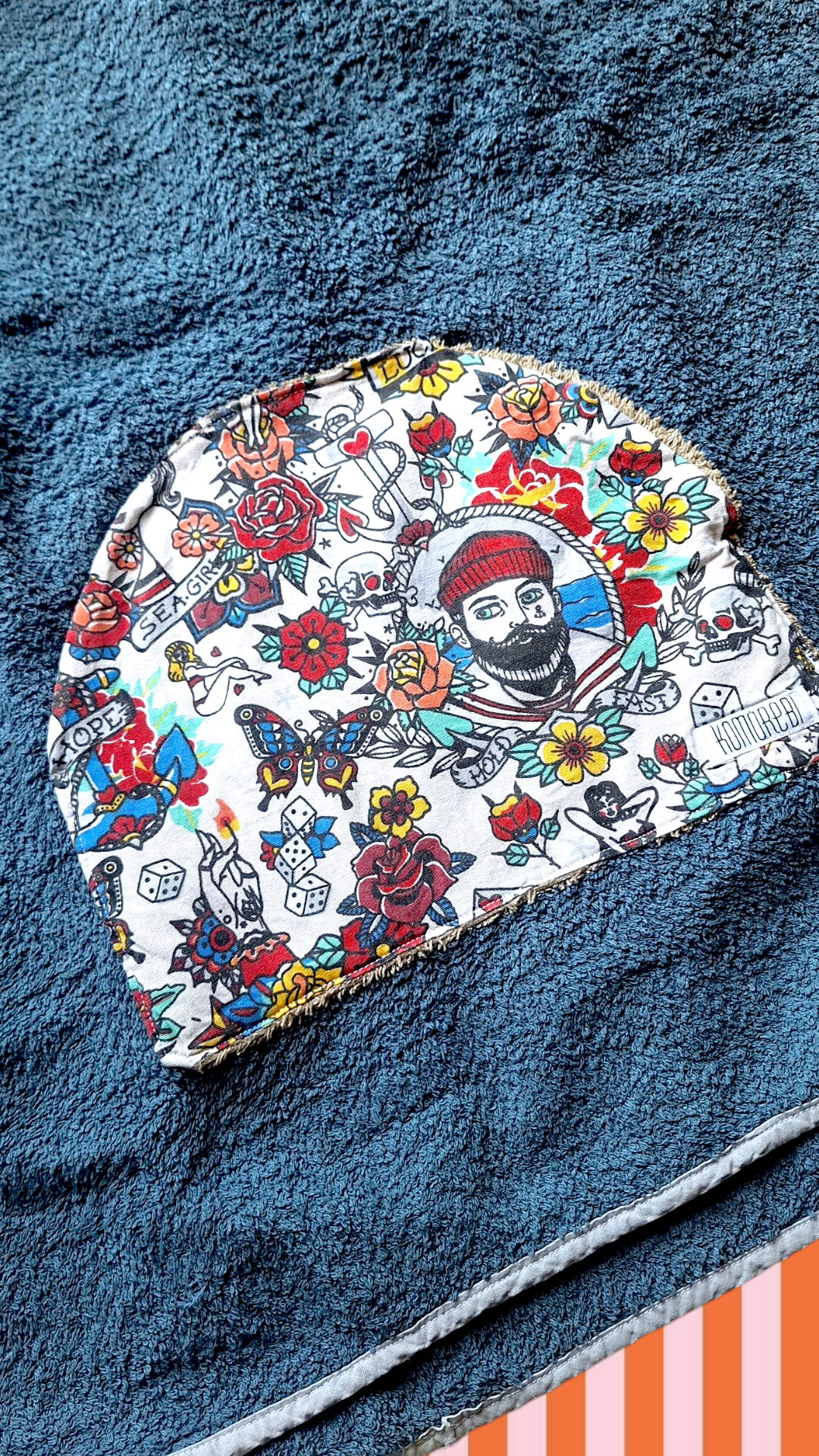 Kids old school beach poncho