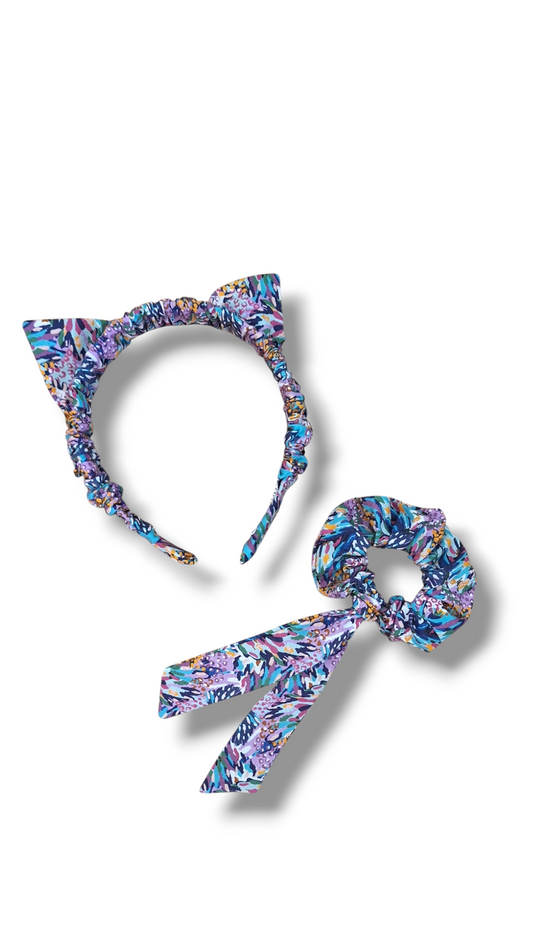 Meow headband with scrunchie set